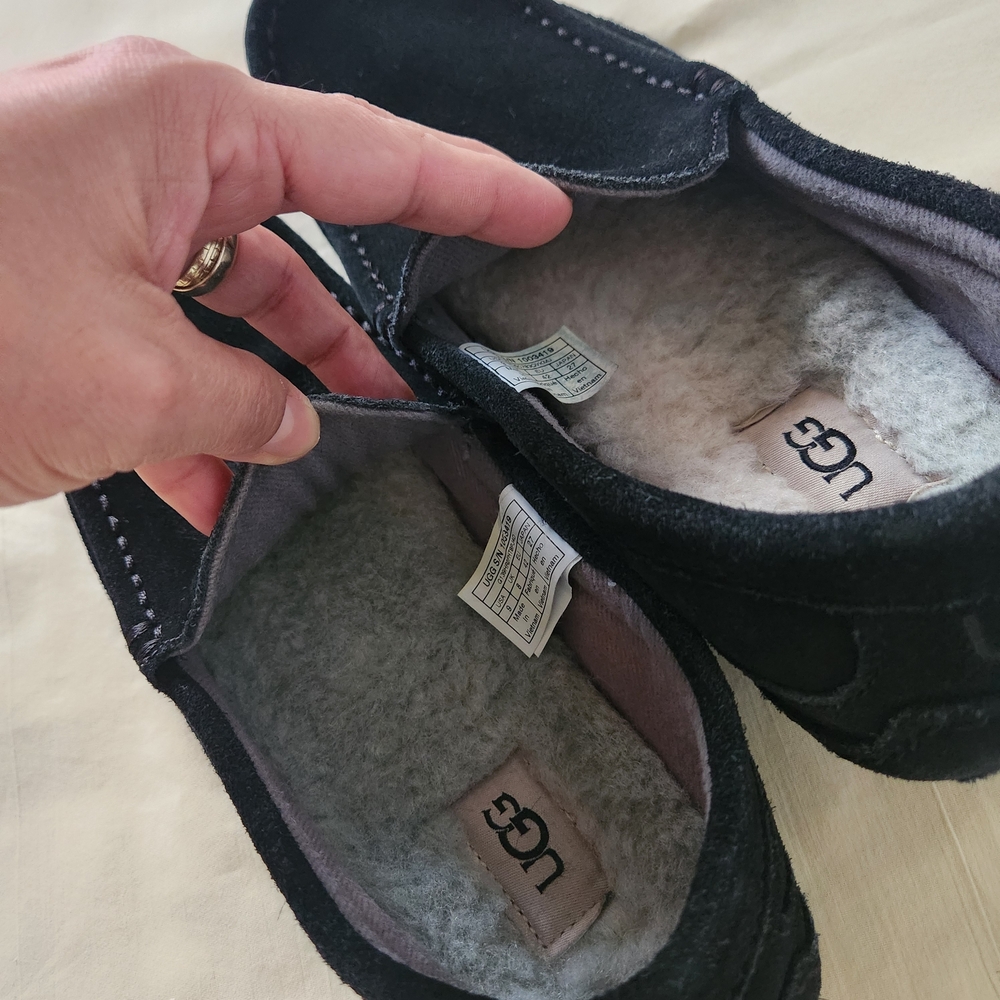 UGG Men's Adler Black Loafers Suele Slip-Ons Size 9 - Picture 10 of 11